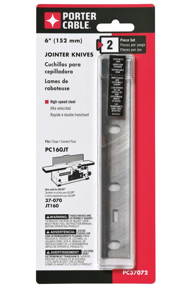 PORTER-CABLE 6-in Jointer Knives, PC37072 (2-Piece High-Speed Steel)
