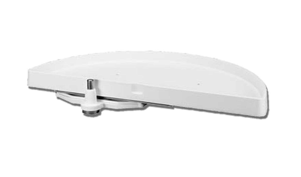 Rev-A-Shelf 1-Tier Plastic Half-Moon Cabinet Lazy Susan, 19.5-in Diameter