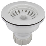 Keeney 3.5-in White Plastic Rust-Resistant Kitchen Sink Strainer Basket, 4.5-in Diameter (Model K1442WH)
