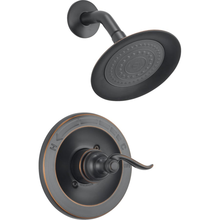 Delta Windemere Oil Rubbed Bronze 1-Handle Shower Faucet with Valve, 6-in Single-Function Head