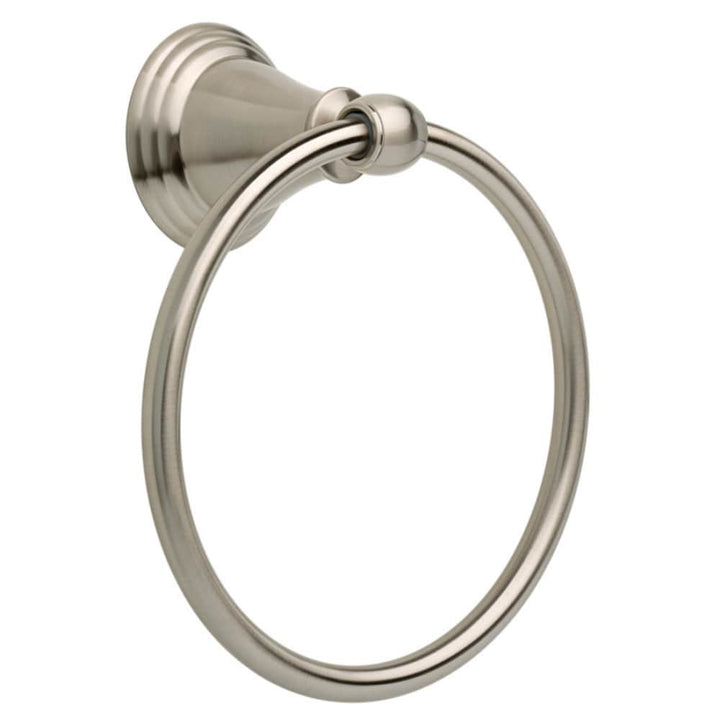 Delta Windemere SpotShield Brushed Nickel Wall Mount Towel Ring, 7.25 in H x 6.37 in W