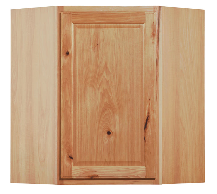 Diamond NOW Denver 12-in W x 36-in H x 24-in D Natural Rustic Hickory Diagonal Corner Wall Fully Assembled Cabinet (Raised Panel Square Style)