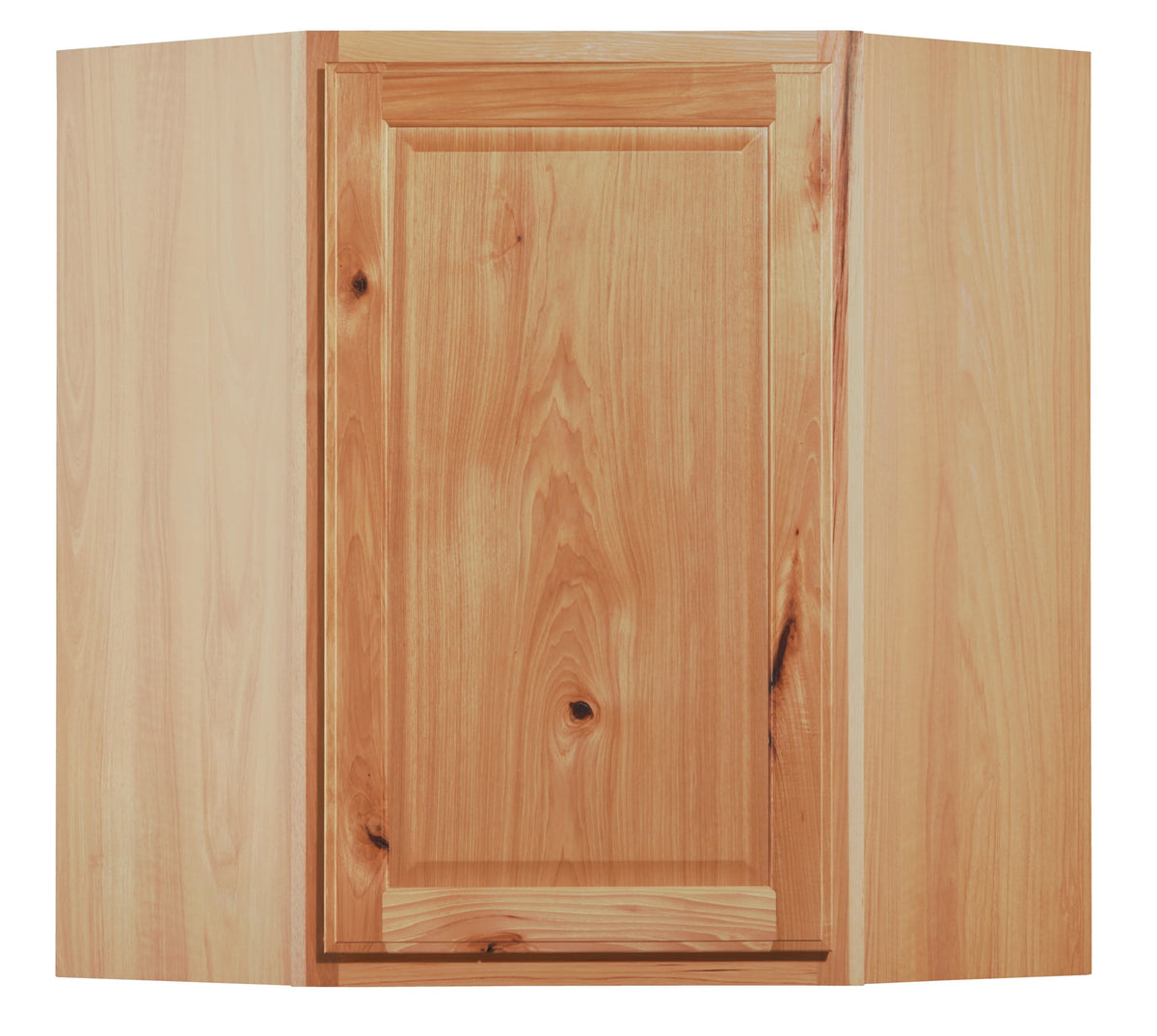 Diamond NOW Denver 12-in W x 30-in H x 24-in D Natural Rustic Hickory Diagonal Corner Wall Fully Assembled Cabinet (Raised Panel Square Style)