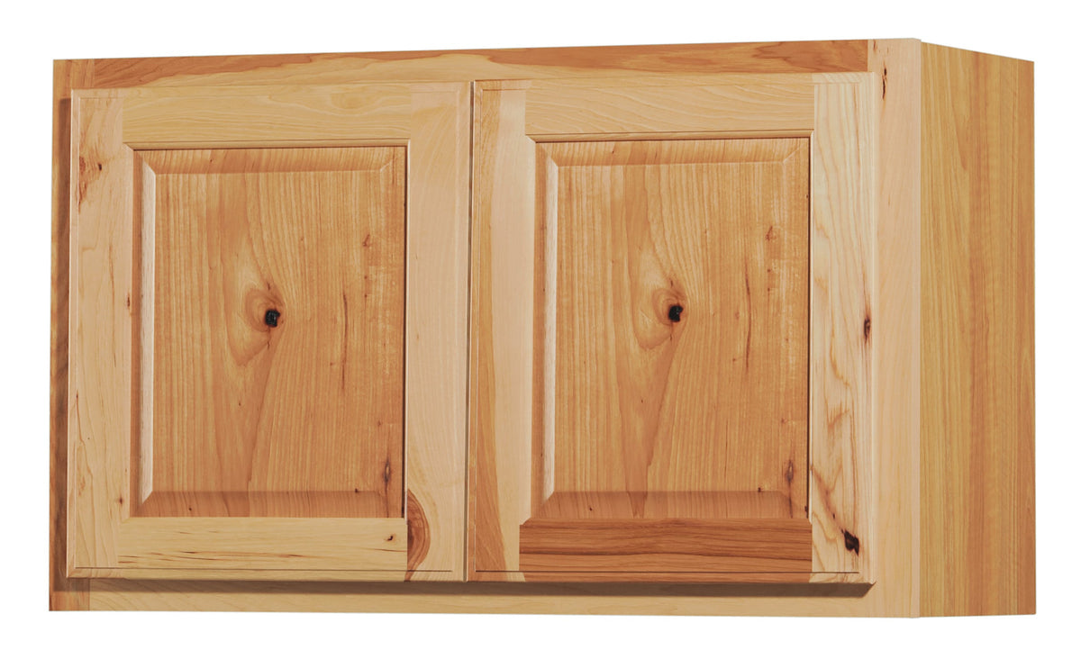 Diamond NOW Denver 30-in W x 18-in H x 12-in D Natural Rustic Hickory Wall Fully Assembled Cabinet (Raised Panel Square Door Style)