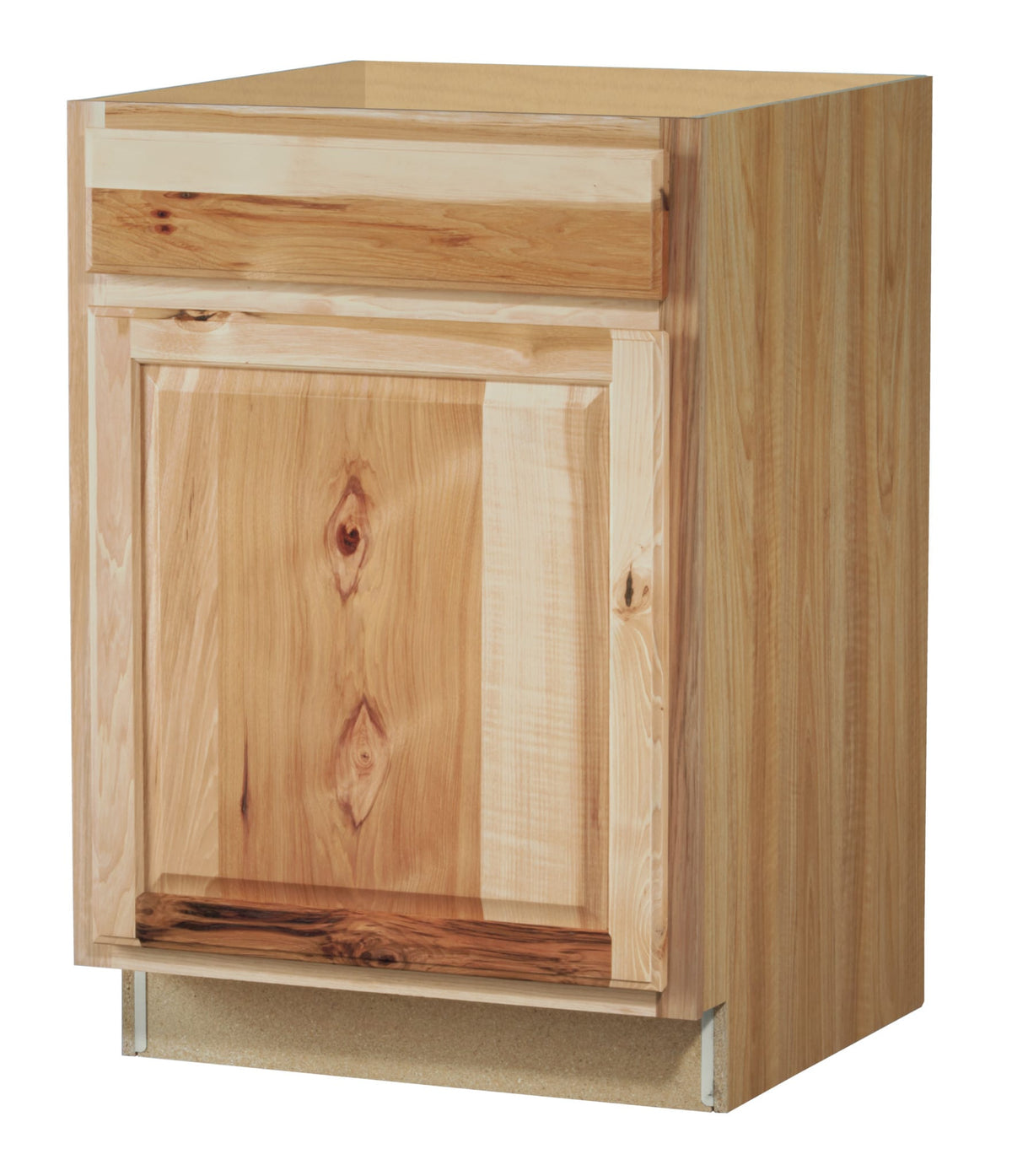 Diamond NOW Denver 24-in W x 35-in H x 23.75-in D Natural Rustic Hickory 1-Drawer Base Fully Assembled Cabinet (Raised Panel Square Style)