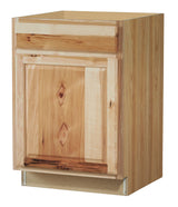 Diamond NOW Denver 24-in W x 35-in H x 23.75-in D Natural Rustic Hickory 1-Drawer Base Fully Assembled Cabinet (Raised Panel Square Style)