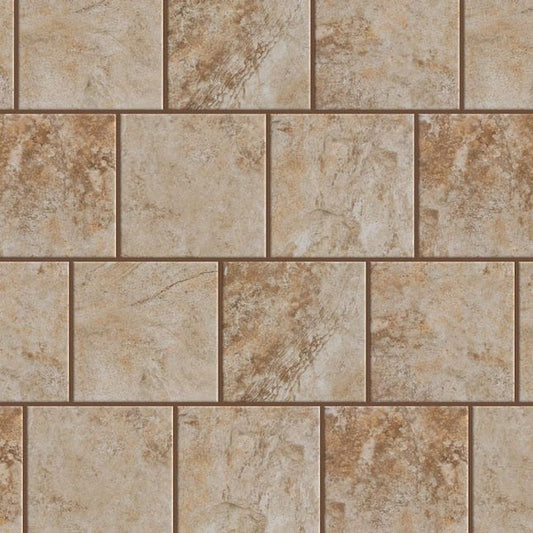 Style Selections Mesa Beige 6-in x 6-in Glazed Porcelain Stone Look Floor and Wall Tile (0.23-sq. ft/ Piece)