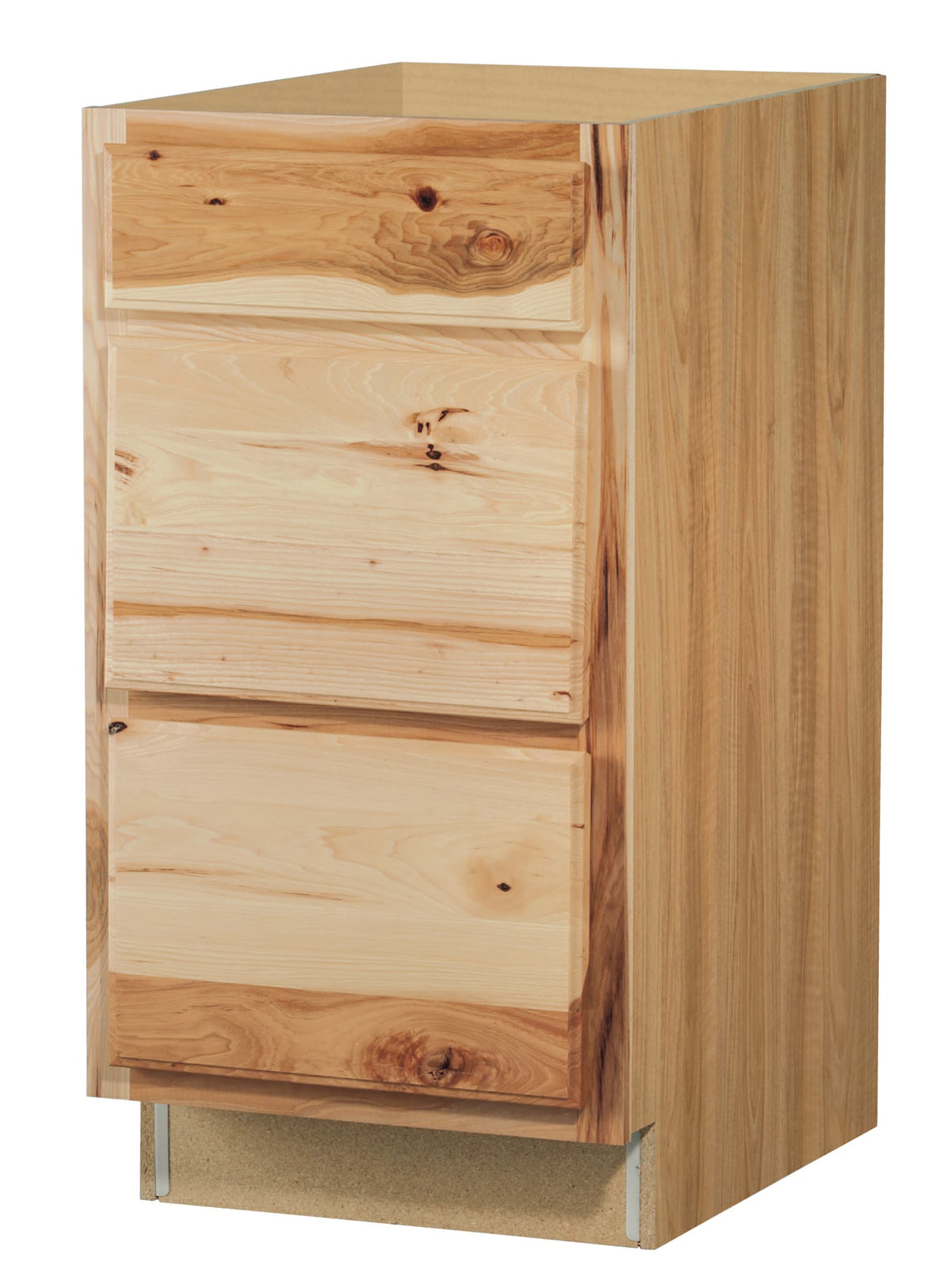Diamond NOW Denver 18-in W x 35-in H x 23.75-in D Natural Rustic Hickory 3-Drawers Base Fully Assembled Cabinet (Raised Panel Style)