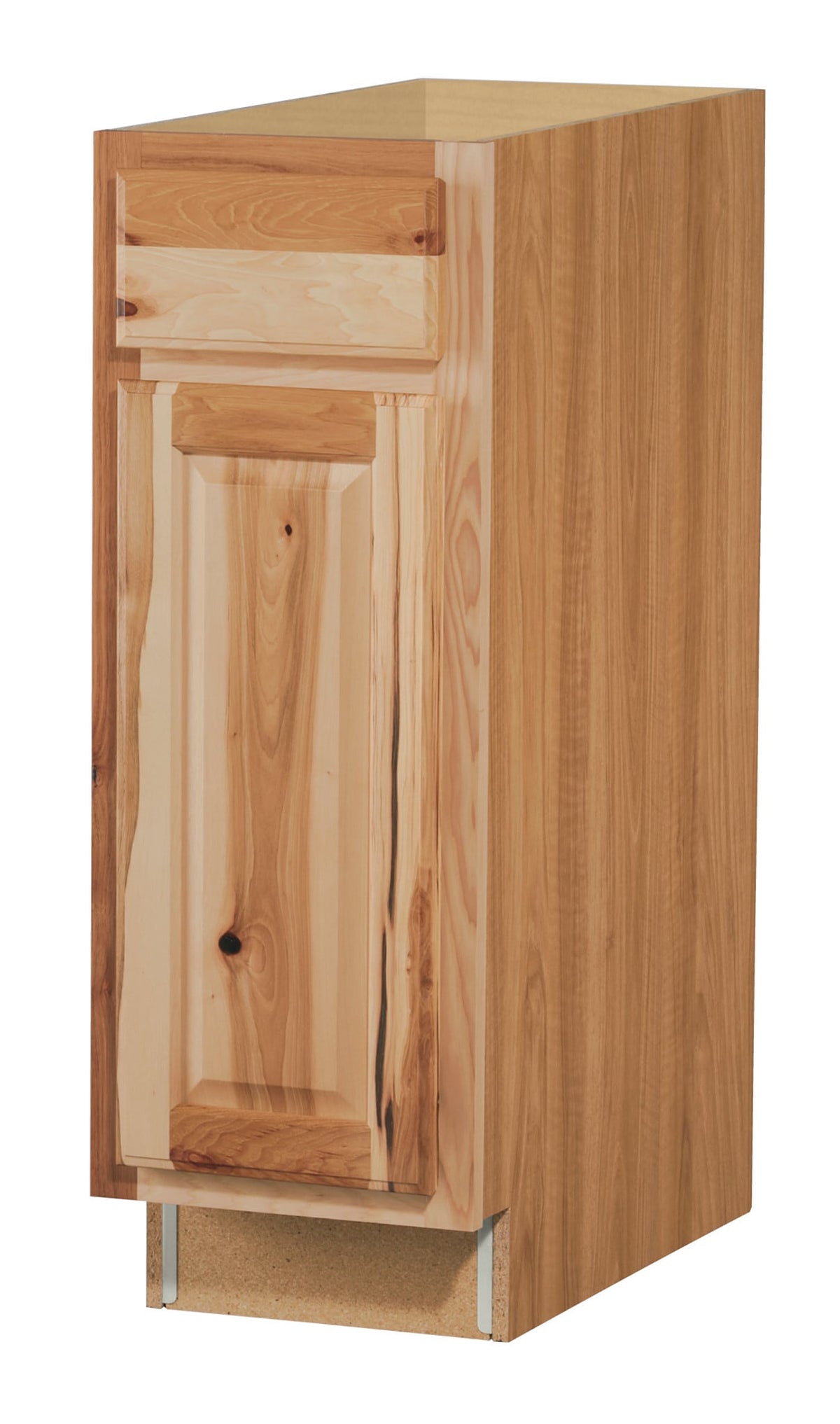 Diamond NOW Denver 12-in W x 35-in H x 23.75-in D Natural Rustic Hickory 1-Drawer Base Fully Assembled Cabinet (Raised Panel Square Style)