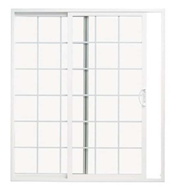 Pella 60-in x 80-in Vinyl Sliding, Universal reversible – primary product view