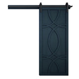 42 in. x 84 in. Hollywood Bright White Wood Sliding Barn Door with Hardware Kit - Super Arbor