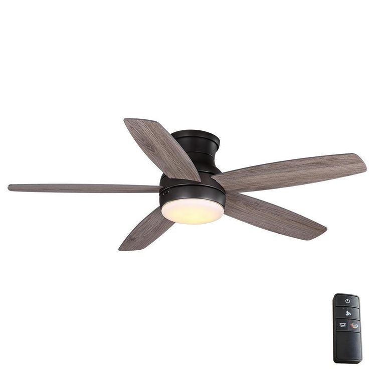 Ashby Park 52 in. White Color Changing Integrated LED Brushed Nickel Ceiling Fan with Light Kit and Remote Control