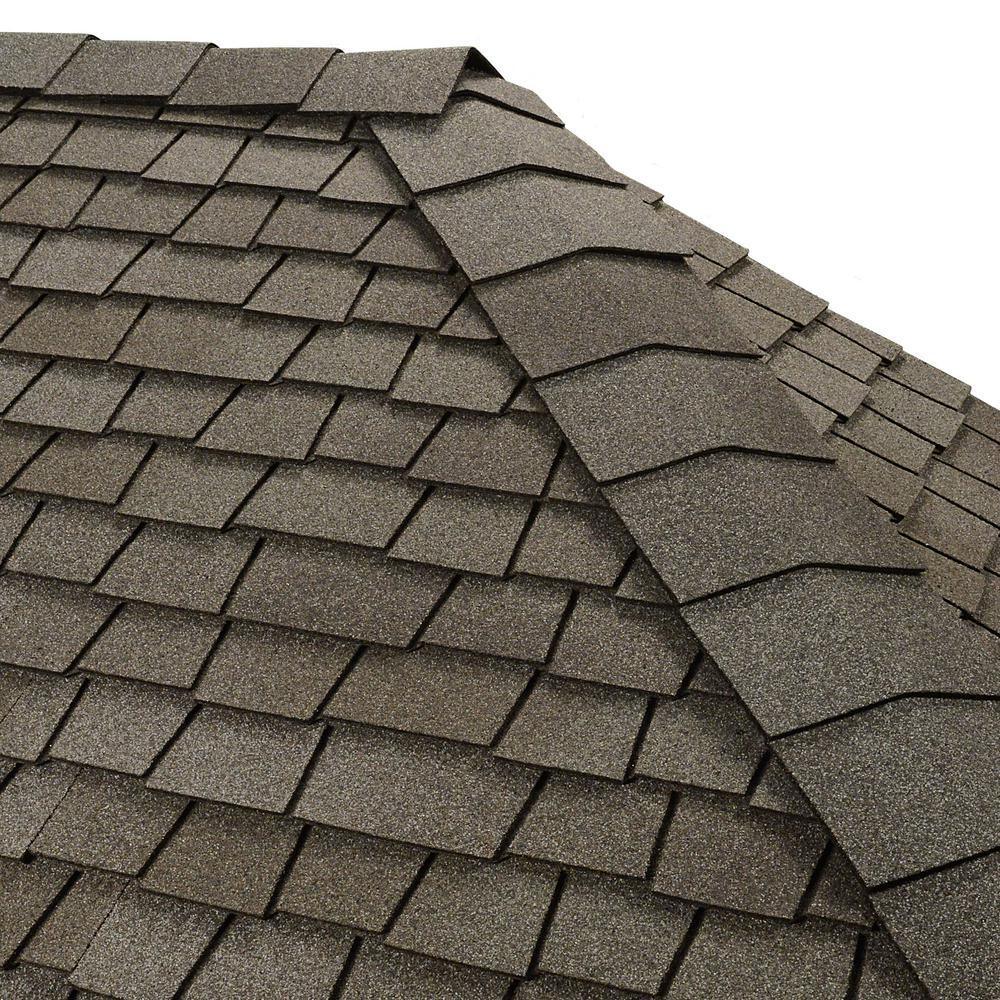 Timbertex Antique Slate Double-Layer Hip and Ridge Cap Roofing Shingles (20 lin. ft. per Bundle) (30-pieces) - Super Arbor