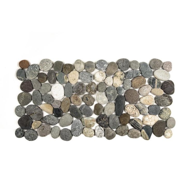 Cruz Bay Classic Pebble Tile River Grey 11-1/2 in. x 11-1/2 in. x 12.7 mm Mesh-Mounted Mosaic Tile (10.12 sq. ft. / case)