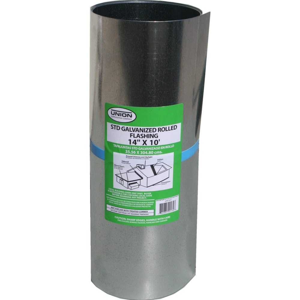 Union Corrugating 14-in x 10-ft Silver Galvanized Steel Roll Flashing