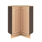 Project Source Oak Brook 36-in W x 35-in H x 23.75-in D Unfinished Oak Lazy Susan Corner Base Cabinet, Fully Assembled