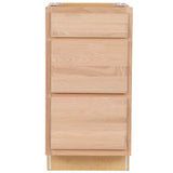 Project Source Ready to Finish 18-in W x 35-in H x 21-in D 3-Drawer Freestanding Cabinet Bank, Natural Rustic Oak