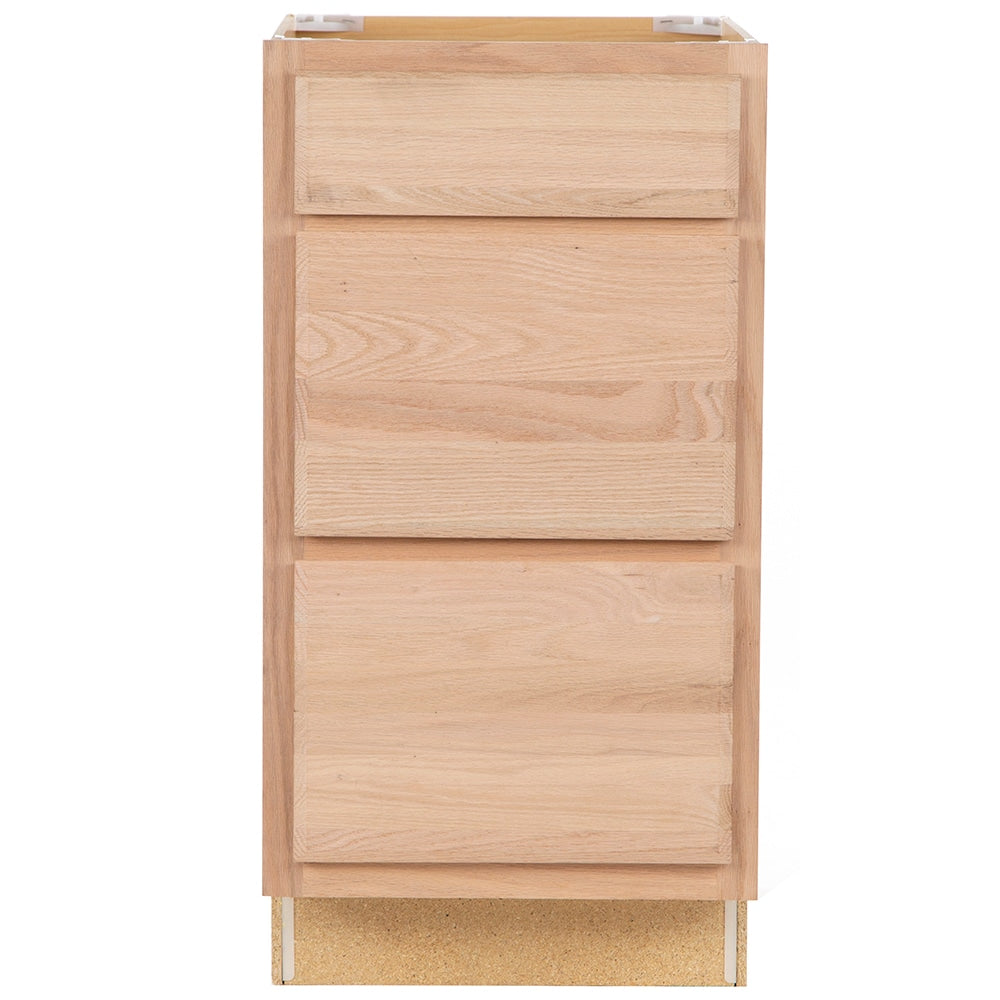 Project Source Oak Brook 18-in W x 35-in H x 23.75-in D Unfinished 3-Drawer Base Cabinet