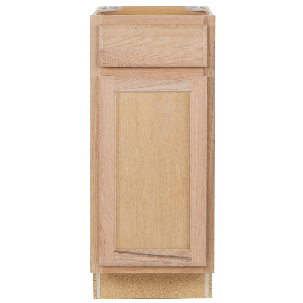 Opus Oak Brook Natural Unfinished Oak 1-Drawer Base Cabinet, Fully Assembled