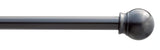 Project Source 48-in to 84-in Black Steel Single Curtain Rod