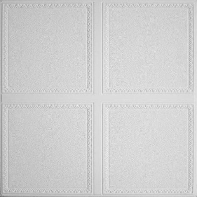 Armstrong Ceilings 2-ft x 2-ft Scalloped White Mineral Fiber Drop Ceiling Tile (6-Pack, 24-sq ft / Case)