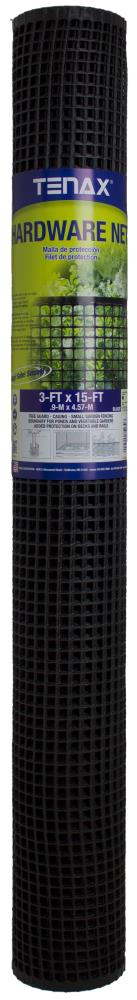 Tenax 15-ft x 3-ft Black Hdpe Extruded Mesh Rolled Fencing with Mesh Size 3/4-in x 1-in