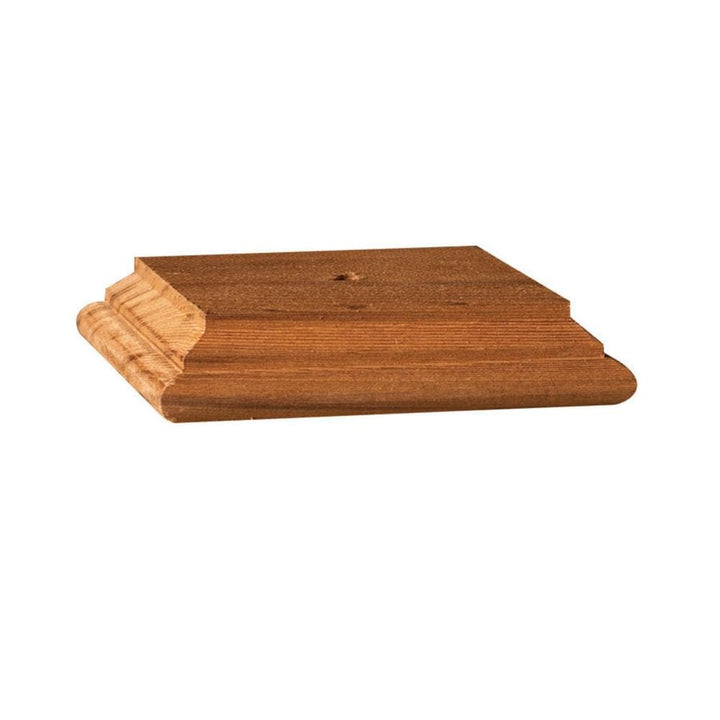 Deckorators 6-in x 6-in Hatteras Castine Natural Wood Redwood Deck Post Cap
