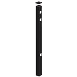Freedom Providence 6-ft H x 2-in W Black Aluminum Spaced Picket Pressed-point Decorative Gate Fence Post