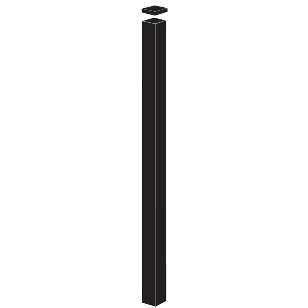 Freedom 9-ft H x 2-in W Black Aluminum Decorative Blank Fence Post