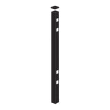 Freedom Providence 9-ft H x 2-in W Black Aluminum Spaced Picket Pressed-point Decorative End Fence Post