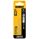 DEWALT 2-Piece 1/8-in Titanium Twist Drill Bit