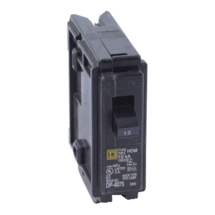 Square D Homeline 15-Amp 1-Pole Standard Trip Plug-On Circuit Breaker, HOM115CP