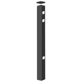 Freedom New Haven 5-ft H x 2-in W Black Aluminum Spaced Picket Flat-top Decorative End Fence Post