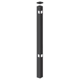 Freedom Easton 6-ft H x 2-1/2-in W Black Aluminum Spaced Picket Flat-top Decorative Corner Fence Post
