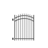 Freedom Providence 5-ft H x 4-ft W Black Aluminum Spaced Picket Pressed-point Decorative Fence Gate