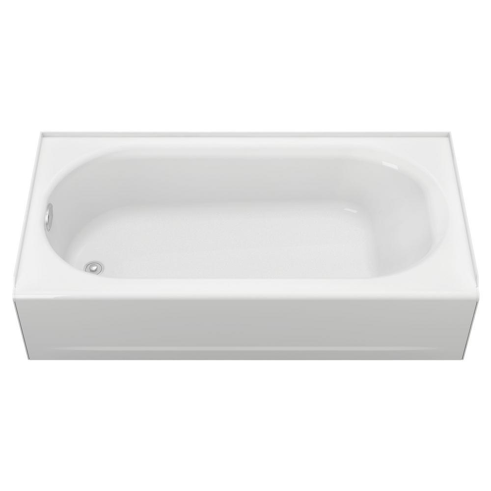 Princeton 5 ft. Americast Left-Hand Drain Rectangular Bathtub in White - Super Arbor