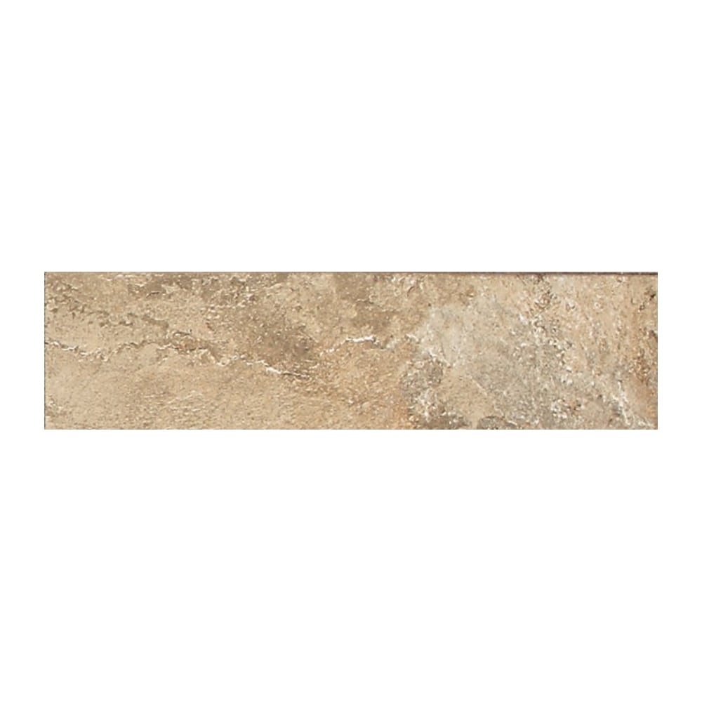 American Olean Kendal Slate Ambleside Beige Porcelain Bullnose Tile, 3-in x 12-in