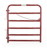 Tarter 4-ft H x 4-ft W Red E-coat Steel Round Flat-top Farm Fence Gate