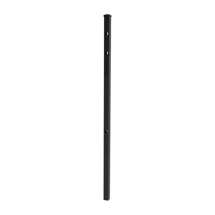 Ironcraft 2-in W Black Powder Coat Aluminum Flat-top Yard Line Fence Post