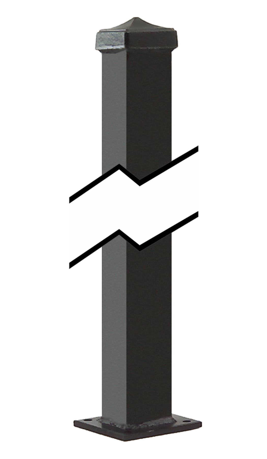 Gilpin 4-ft H x 2-in W Black Steel Decorative Fence Post
