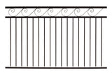 Gilpin 4-ft H x 6-ft W Black Steel Spaced Picket Flat-top Decorative Fence Panel