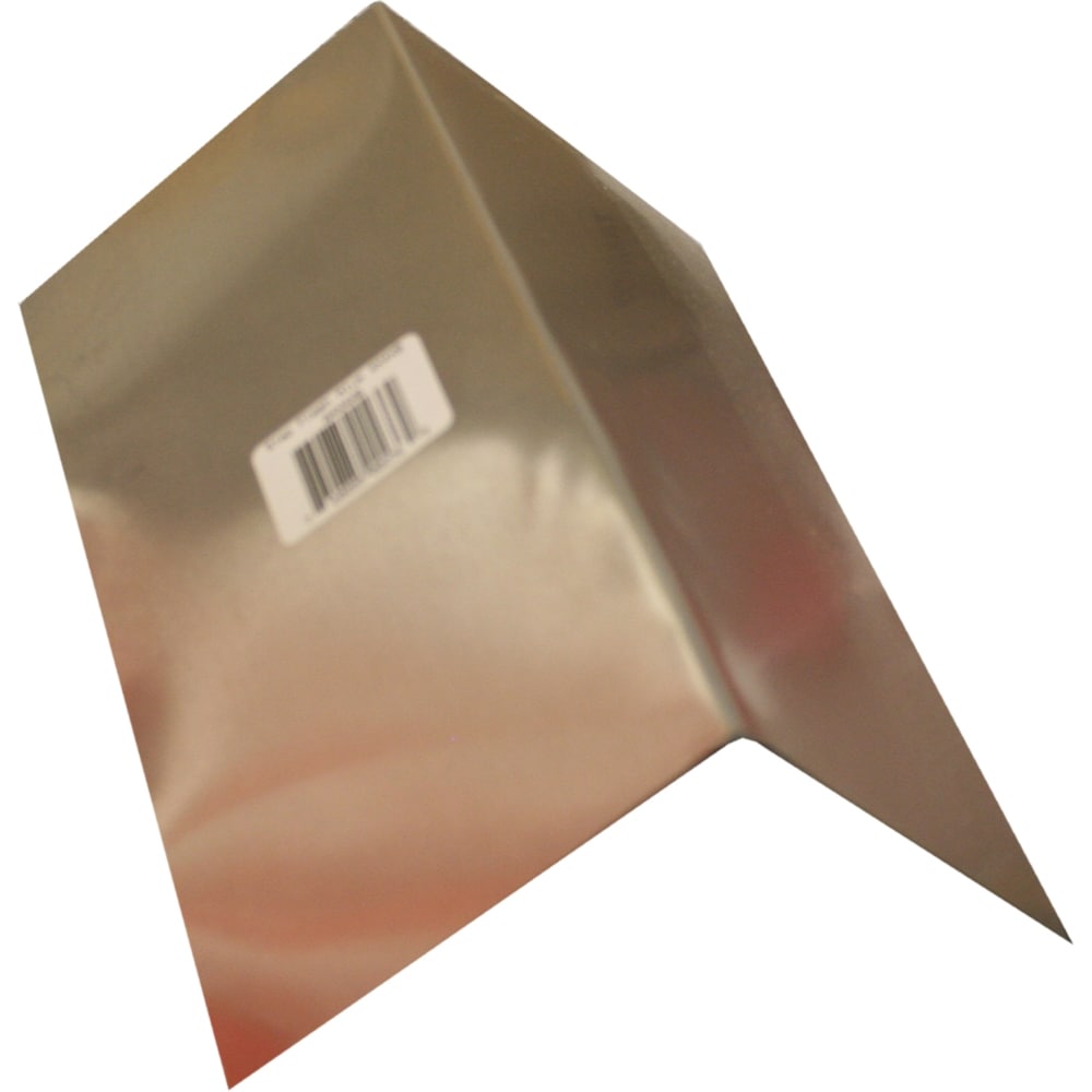 Union Corrugating 4-in x 8-in Silver Aluminum Step Flashing, Pre-Bent 90°