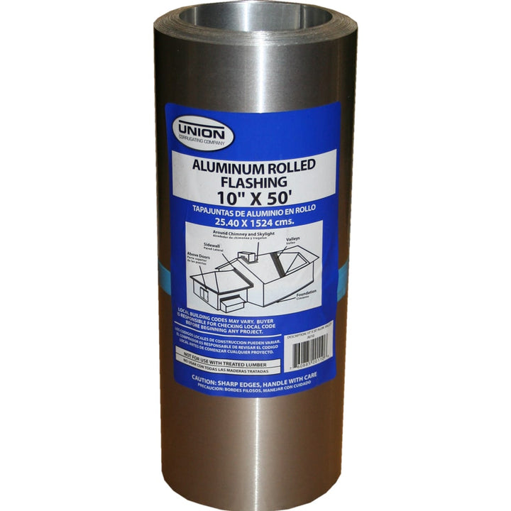 Union Corrugating 10-in x 50-ft Silver Aluminum Roll Flashing, AV10