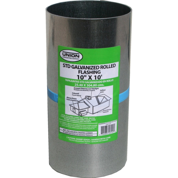 Union Corrugating 10-in x 10-ft Silver Galvanized Steel Roll Flashing