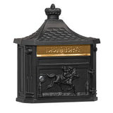 Salsbury Industries 4400 Series Black Victorian Wall-Mount Mailbox, Lockable