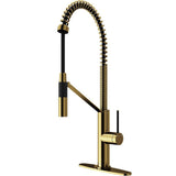 Livingston Single-Handle Pull-Down Sprayer Kitchen Faucet with Deck Plate in Matte Black - Super Arbor