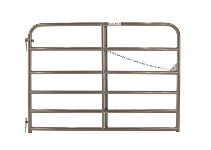 Tarter 4-ft H x 6-ft W Brown Powder Coat Steel Corral Flat-top Farm Fence Gate
