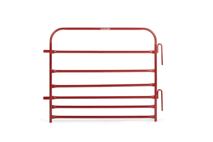 Tarter 3-ft H x 4-ft W Red Powder Coat Steel Corral Flat-top Containment Fence Gate