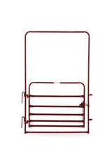 Tarter 6-ft H x 4-ft W Red Powder Coat Steel Corral Flat-top Farm Fence Gate