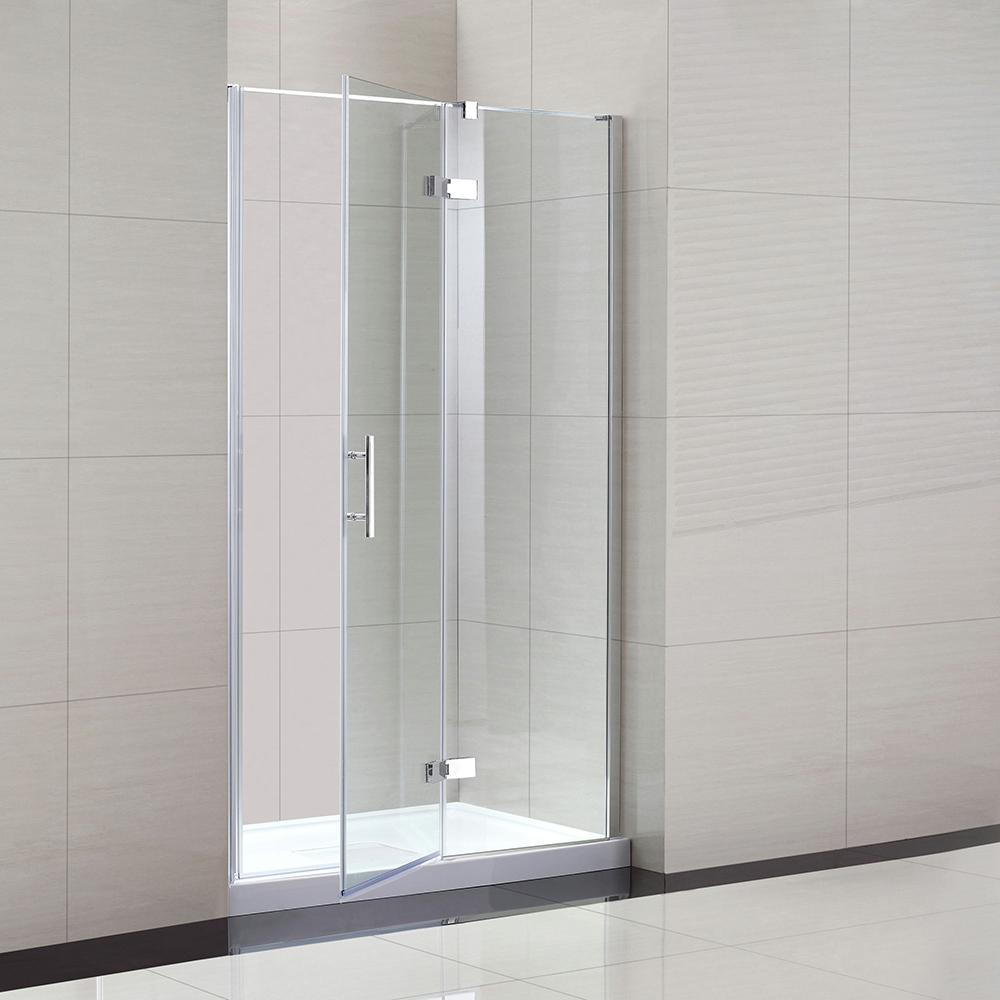32 in. W x 48 in. L Alcove Shower Pan Base with Reversible Drain in White - Super Arbor